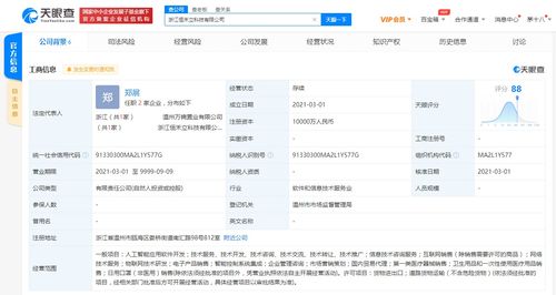 森馬關聯企業浙江參股新公司，布局人工智能軟件開發領域